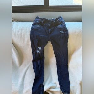 Women's Distressed Blue Jeans butt lifting